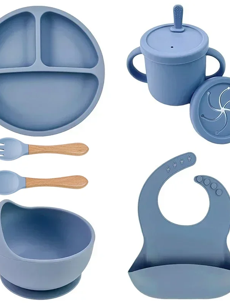 Set de Vajilla Infantil de Silicona 6/9 Piezas 1