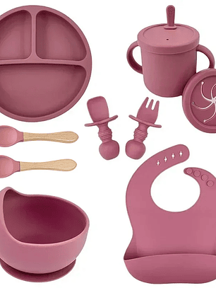 Set de Vajilla Infantil de Silicona 6/9 Piezas