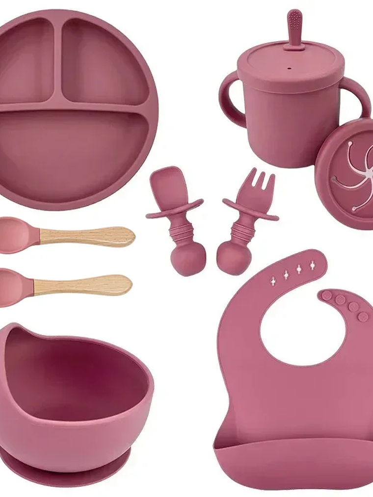 Set de Vajilla Infantil de Silicona 6/9 Piezas 2