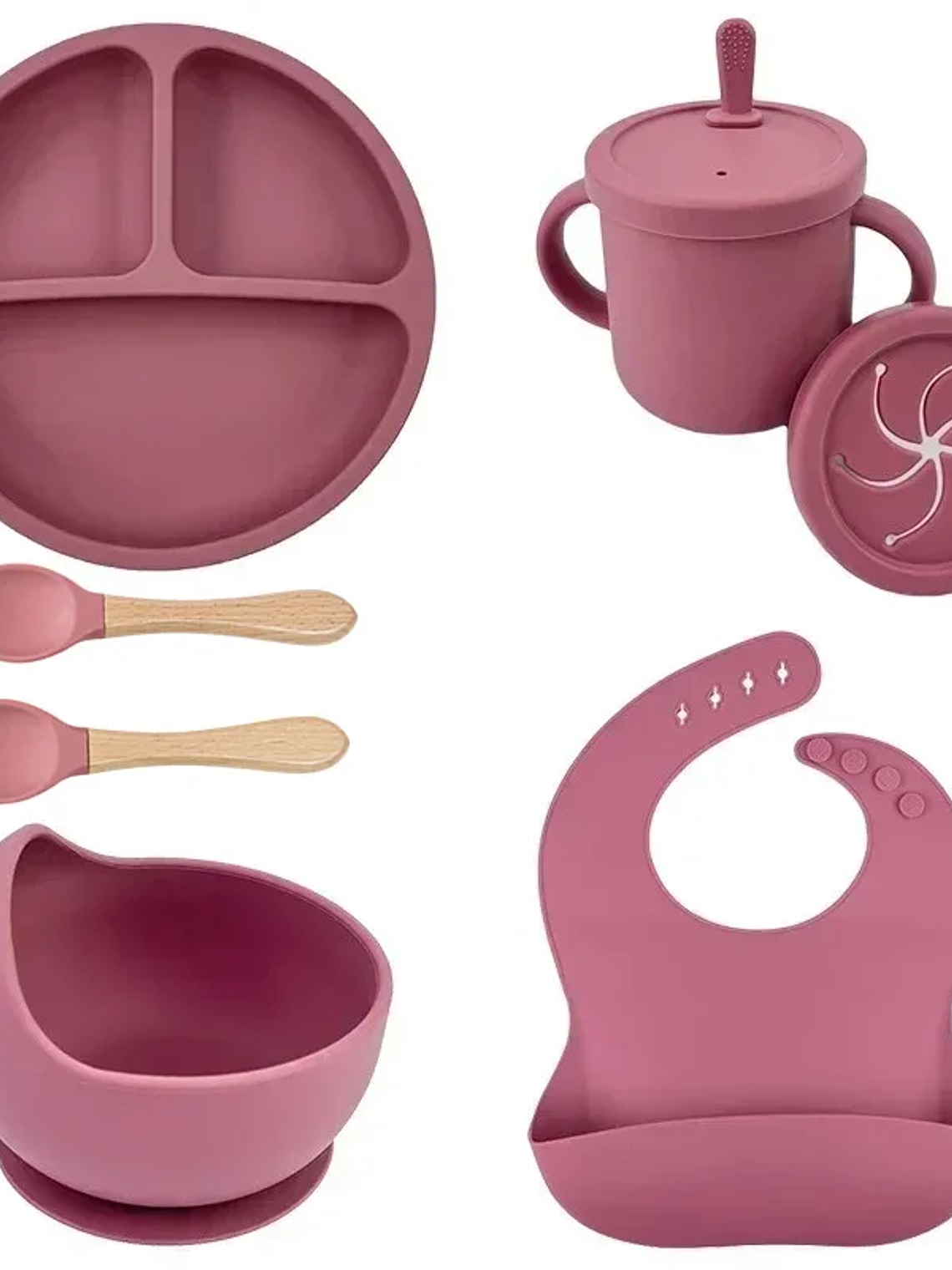 Set de Vajilla Infantil de Silicona 6/9 Piezas 10