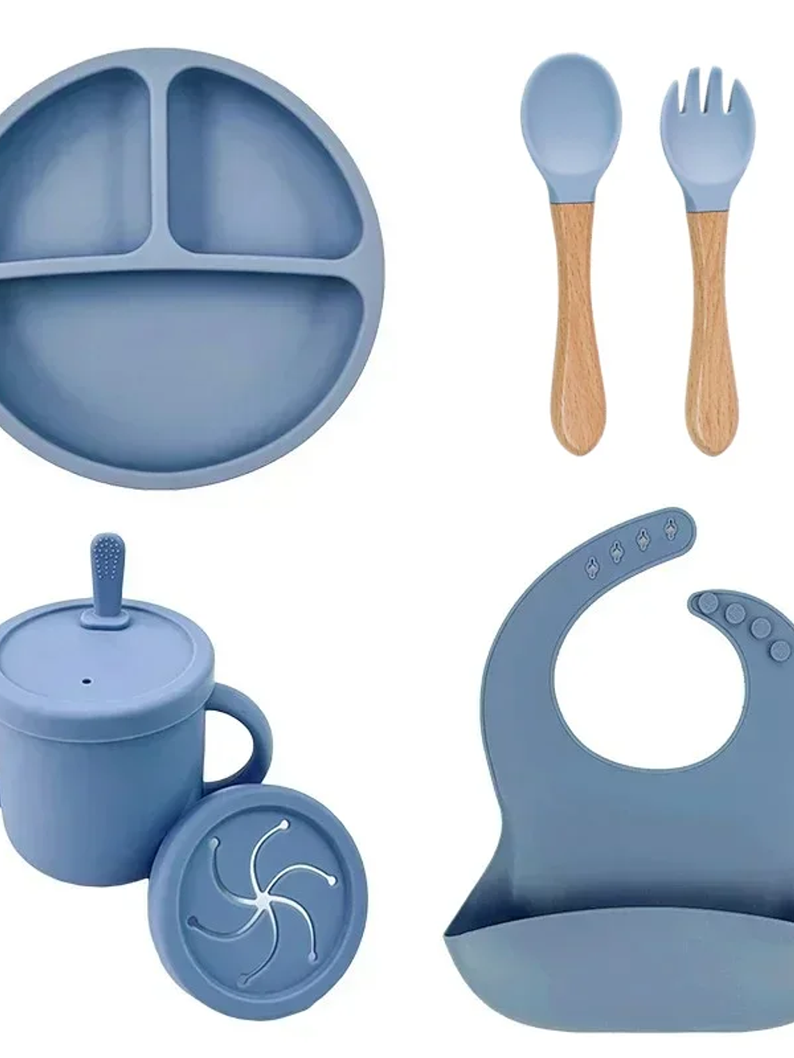 Set de Vajilla Infantil de Silicona 6/9 Piezas 12