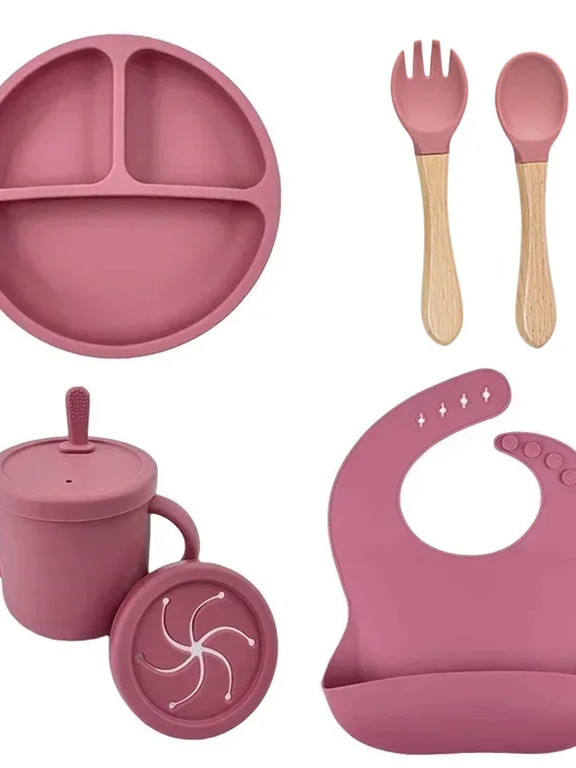 Set de Vajilla Infantil de Silicona 6/9 Piezas 14