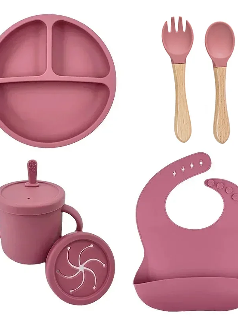 Set de Vajilla Infantil de Silicona 6/9 Piezas 14