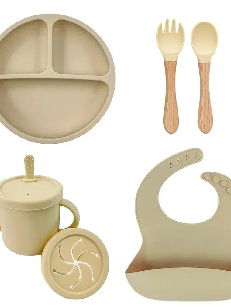 Set de Vajilla Infantil de Silicona 6/9 Piezas 15