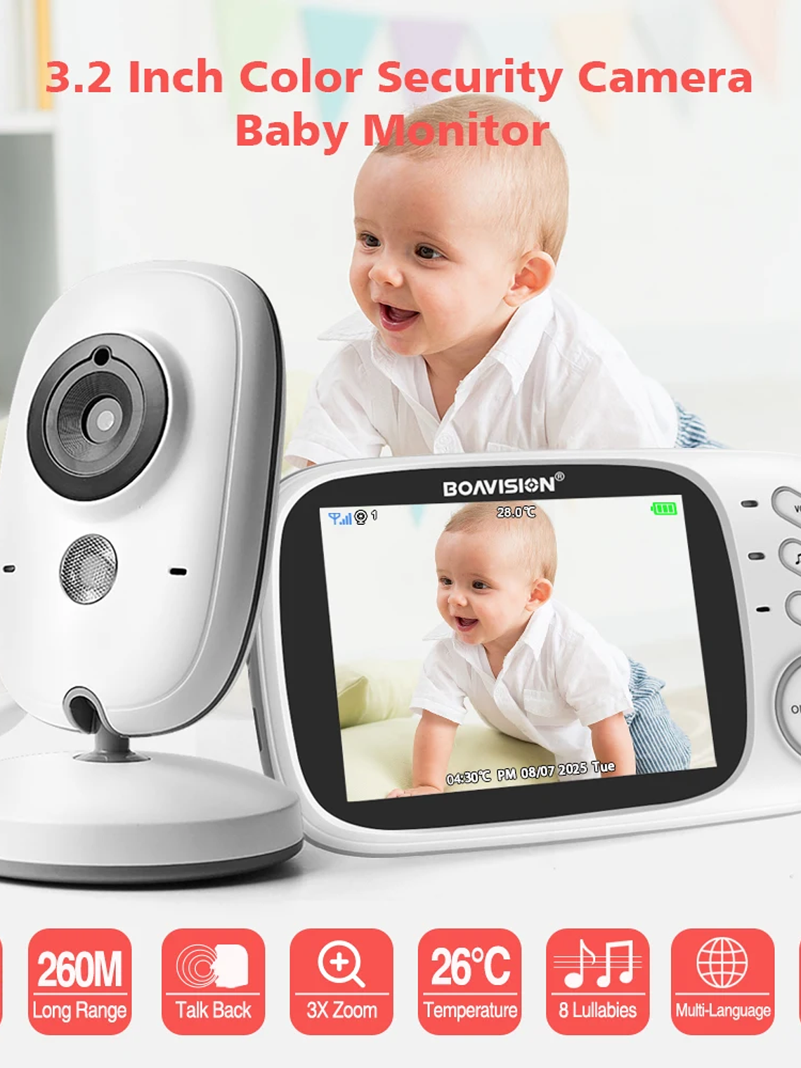 Monitor de Bebé Inalámbrico VB603 1