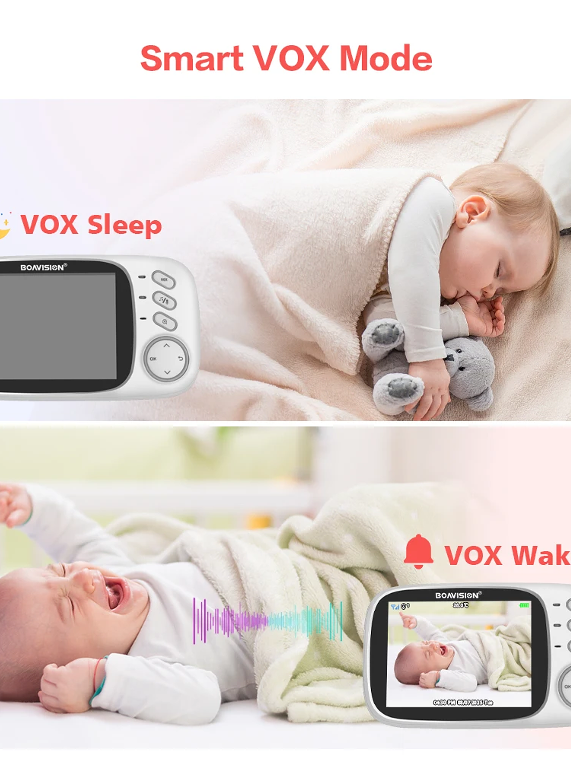 Monitor de Bebé Inalámbrico VB603 6