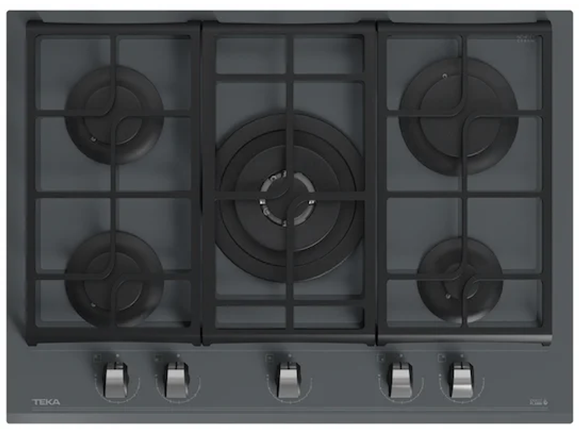 ENCIMERA CRISTAL GAS 5 QUEMADORES GZC 75330 XBB STONE GREY TEKA 2