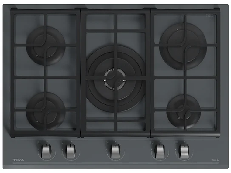 ENCIMERA CRISTAL GAS 5 QUEMADORES GZC 75330 XBB STONE GREY TEKA 2