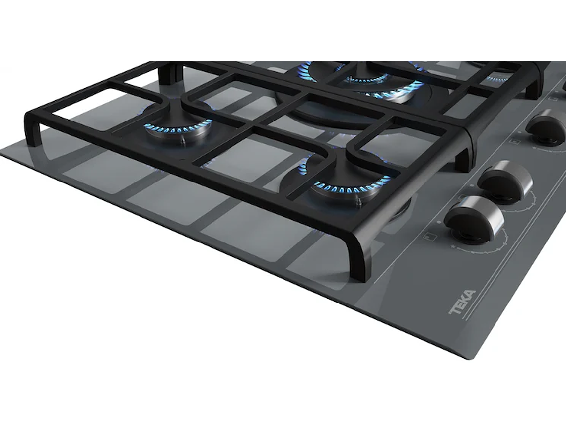 ENCIMERA CRISTAL GAS 5 QUEMADORES GZC 75330 XBB STONE GREY TEKA 5