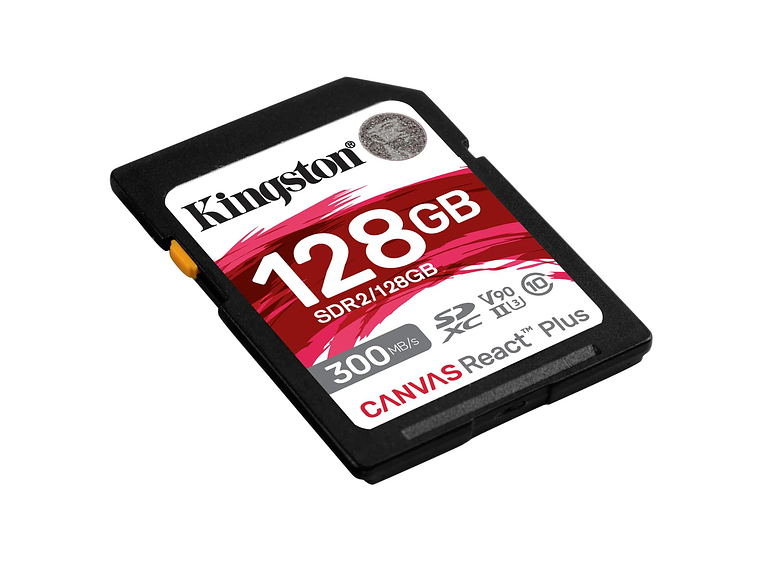TARJETA MEMORIA SD KINGSTON CANVAS REACT PLUS 128GB 300MB/S 3
