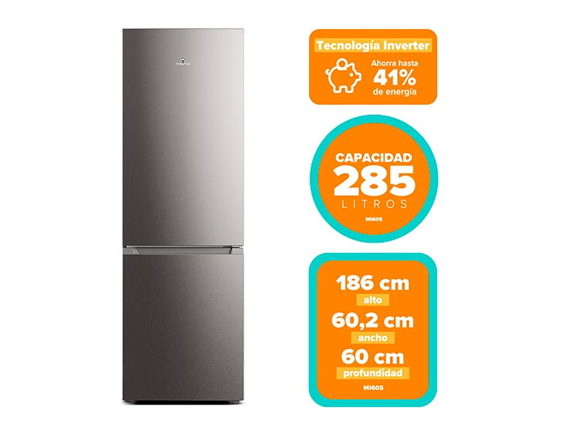 REFRIGERADOR BOTTOM FREEZER MADEMSA 285 L NO FROST MI60S 5