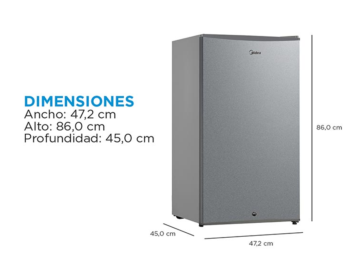 FRIGOBAR MIDEA 93 L FRÍO DIRECTO MDRD142FGE50 2