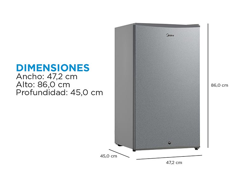 FRIGOBAR MIDEA 93 L FRÍO DIRECTO MDRD142FGE50 2