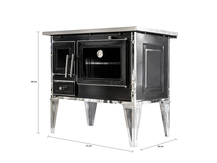 COCINA A LEÑA ALCAZAR CALBUCO L70 NEGRA 6