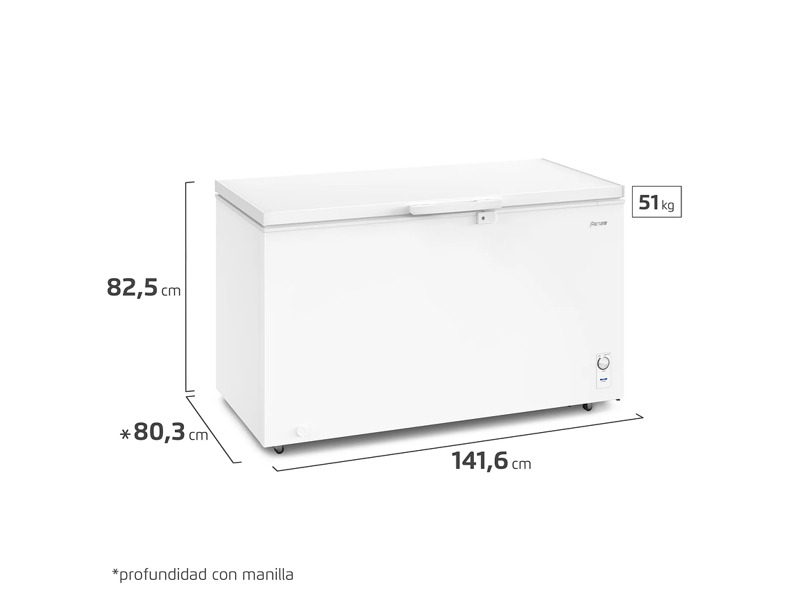 CONGELADOR FREEZER FENSA HORIZONTAL 418L FRÍO DIRECTO Z400D 2