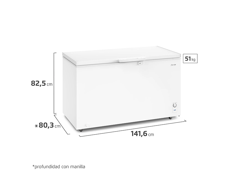 CONGELADOR FREEZER FENSA HORIZONTAL 418L FRÍO DIRECTO Z400D 2