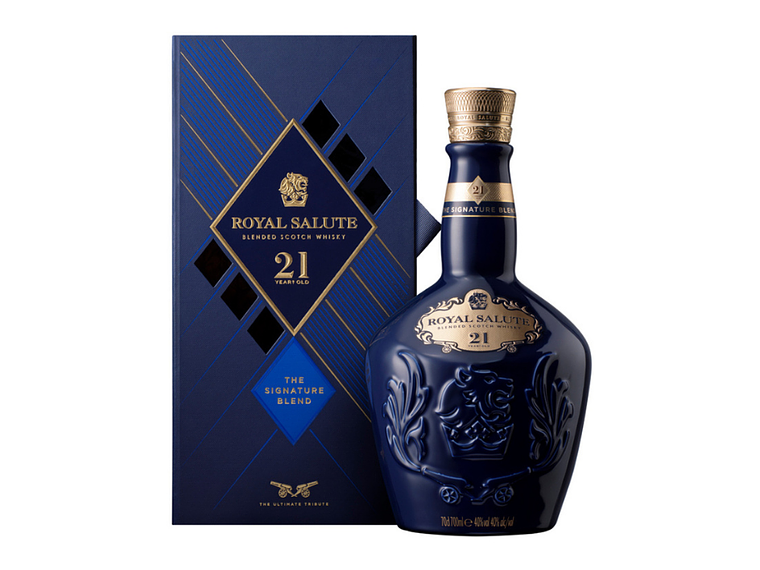 WHISKY CHIVAS REGAL BOTELLA VIDRIO 700 CC ROYALSALUTE 21 AÑOS 40° 1