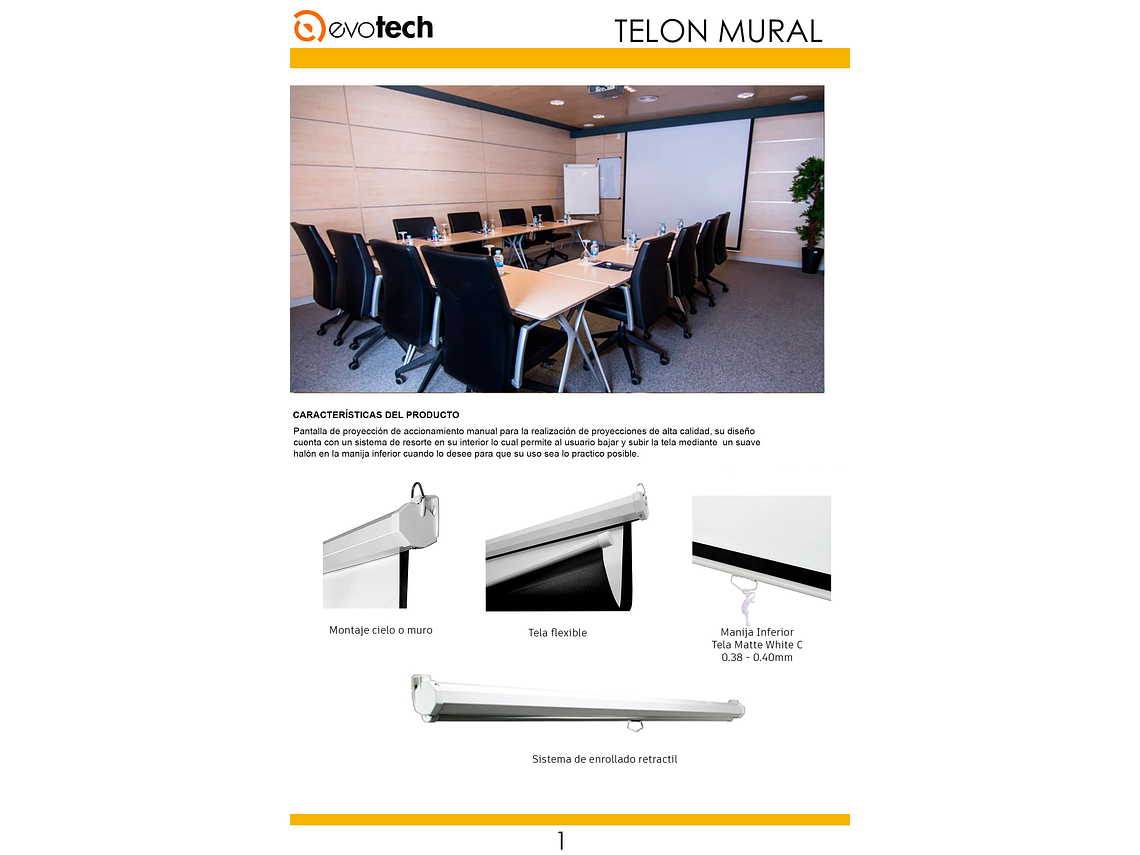 TELON MURAL 300X300 CM/ MECANISMO RETRACTIL 3