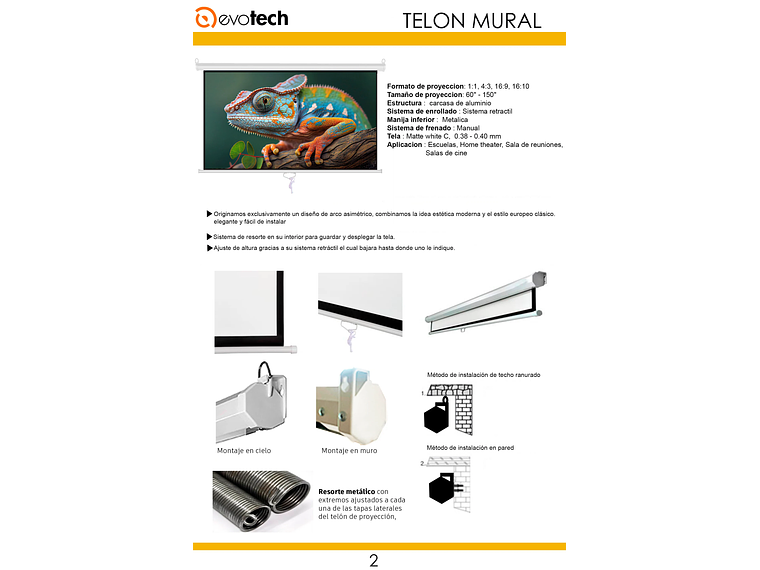 TELON MURAL 300X300 CM/ MECANISMO RETRACTIL 4