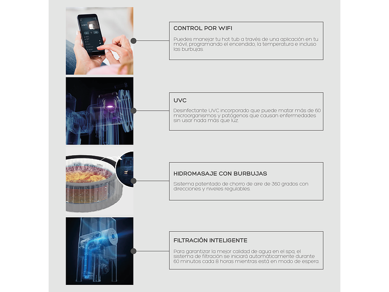 HOT TUB ARMABLE / TUSCANY 6 FRAME WIFI / MSPA 6 PERSONAS 5