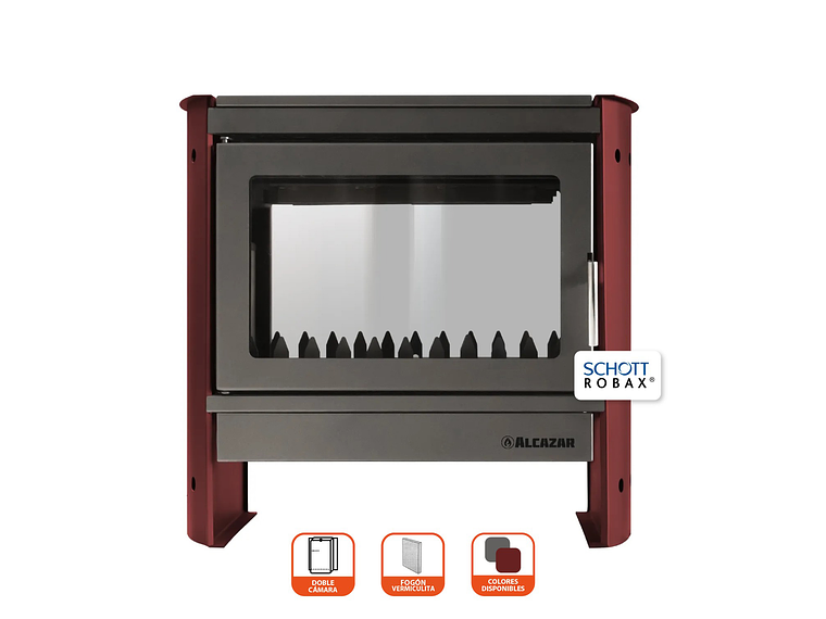 ESTUFA TIROLESA ALCAZAR MAGNUM DOBLE CARA BURDEO 2