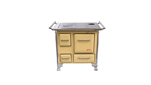 COCINA A LEÑA MUEBLE ENLOZADA YUNQUE 80X56 AMARILLA