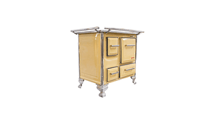 COCINA A LEÑA MUEBLE ENLOZADA YUNQUE 80X56 AMARILLA