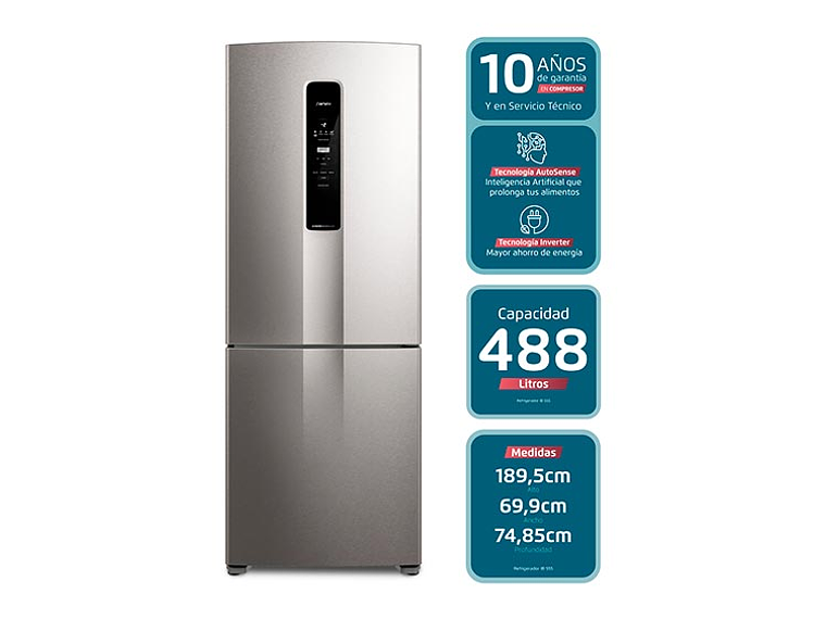 REFRIGERADOR FENSA BOTTOM FREEZER NO FROST 488 L IB55S 7