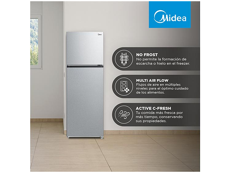 REFRIGERADOR MIDEA TOP FREEZER NO FROST 338 L TMF MDRT489MTE50 7
