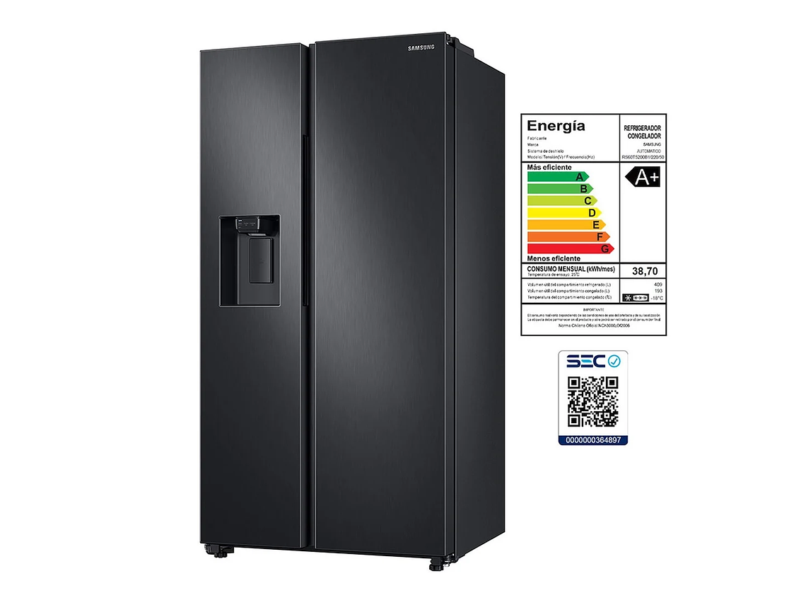 REFRIGERADOR SAMSUNG SIDE BY SIDE DE 602 LTS SPACE MAX 8