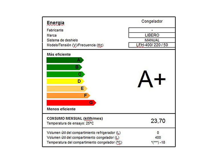 FREEZER LIBERO LFH-400 TRIPLE FUNCIÓN 8