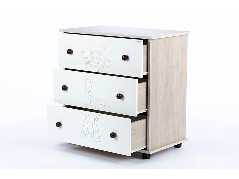 SET COMODA Y CUNA GIRAFFE AJUSTABLE (120 X 60) 9