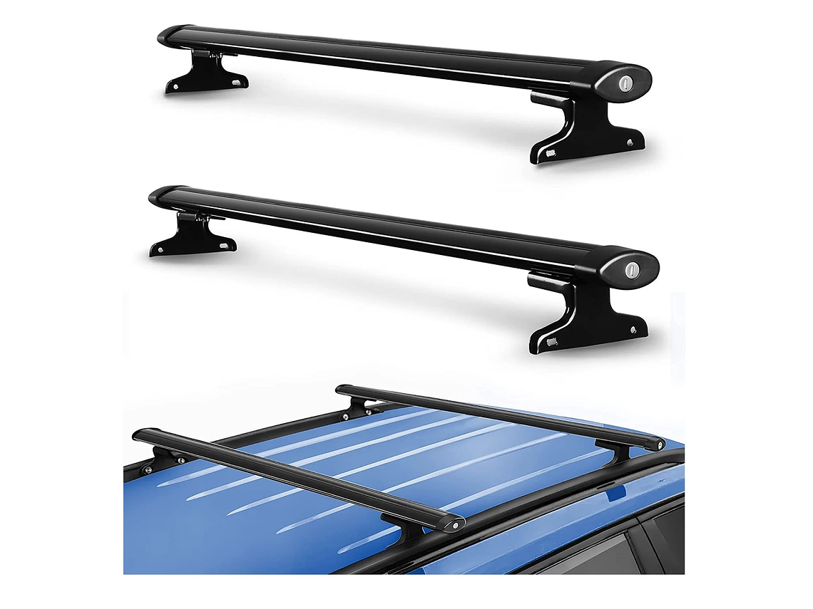 BARRAS PORTAEQUIPAJES OEM JEEP COMPASS NEGRAS 2016 UP 1