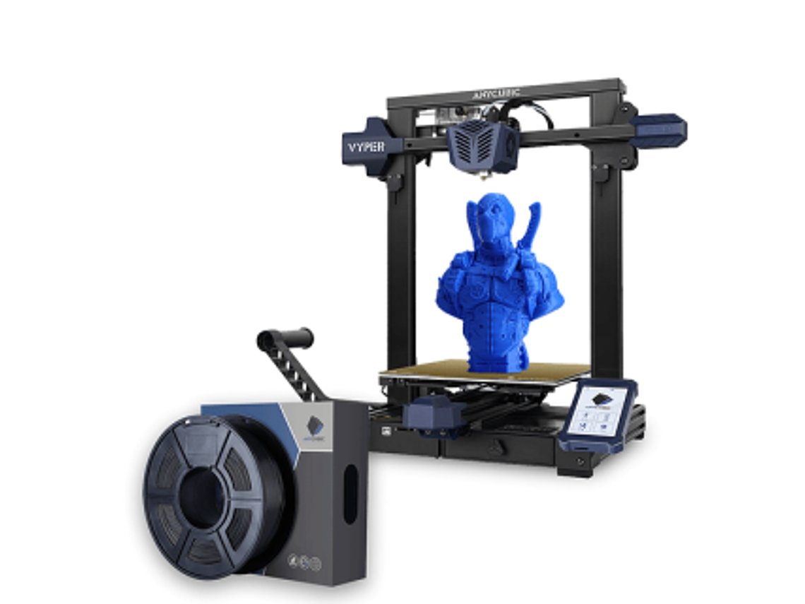 IMPRESORA 3D ANYCUBIC VYPER + FILAMENTO PLA PLATA 1