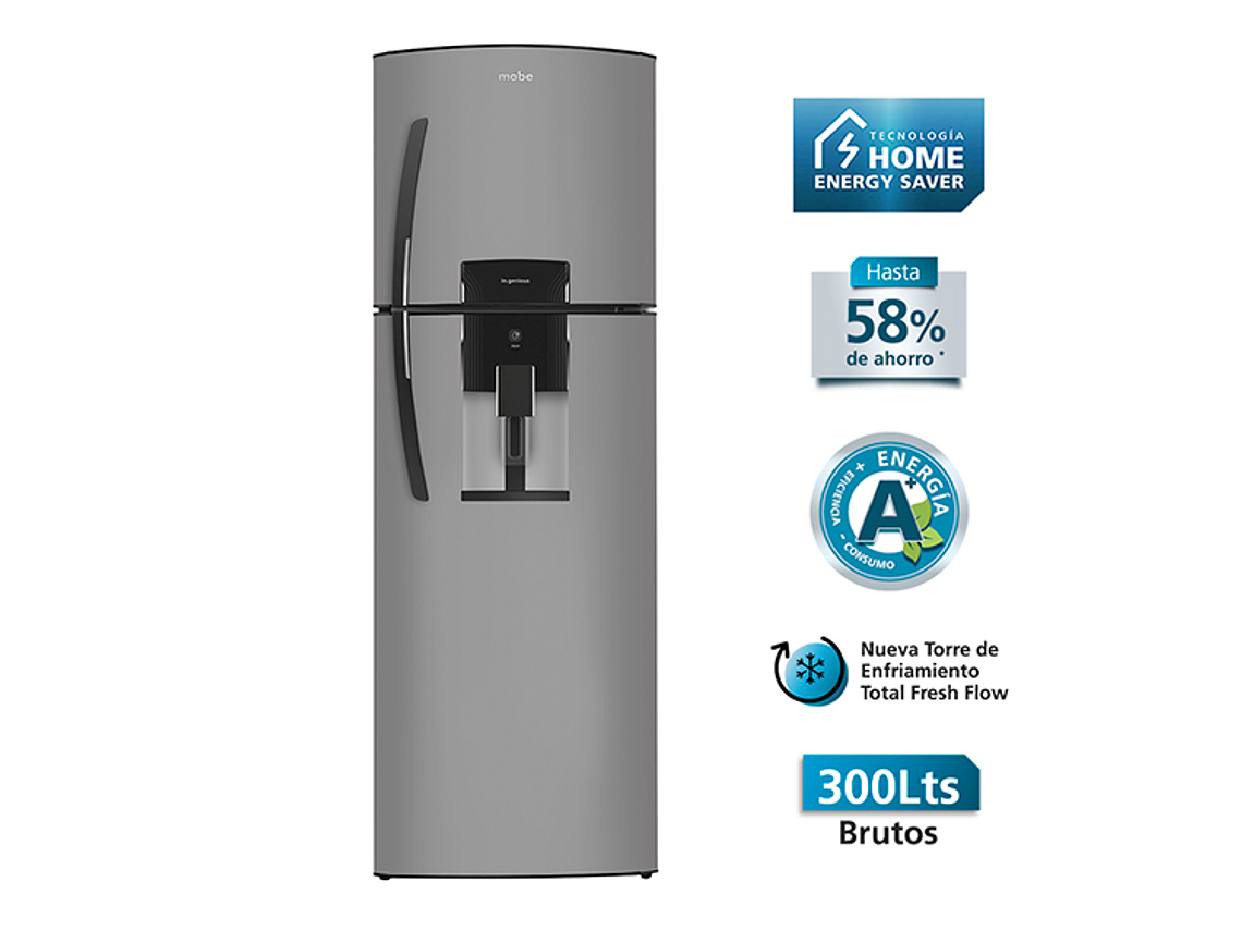 REFRIGERADOR MABE TOP FREEZER NO FROST 292 L RMA300FWUT NF PLATA 1