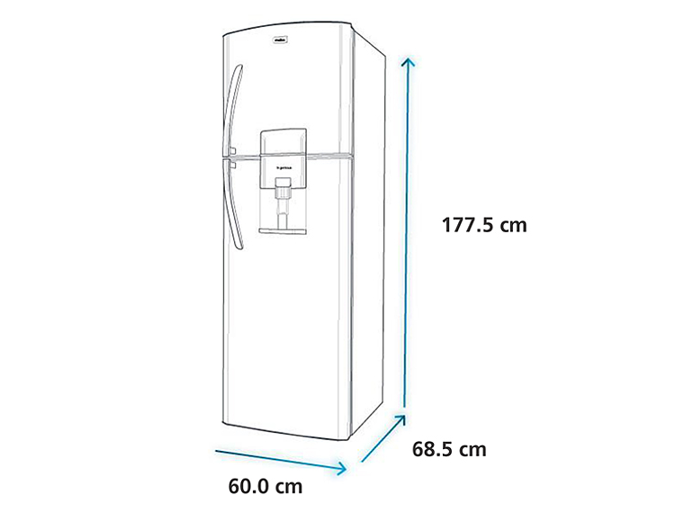 REFRIGERADOR MABE TOP FREEZER NO FROST 292 L RMA300FWUT NF PLATA 8