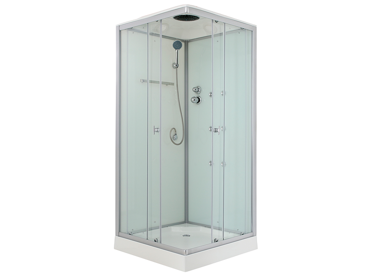 CABINA DE DUCHA RECTA TRANSPARENTE 90X90X215 CM (INCLUYE TECHO Y RECEPTÁCULO) 2