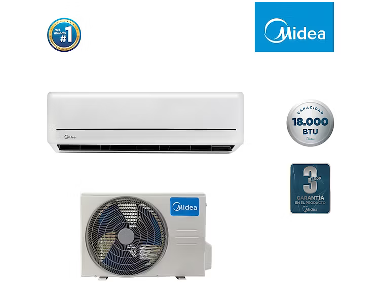 AIRE ACONDICIONADO FRIO-CALOR MIDEA ONOF 18000BTU. 1