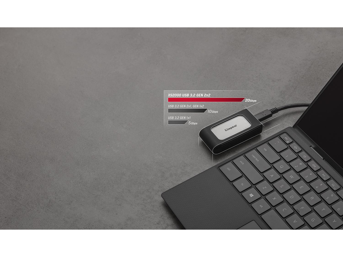 DISCO ESTADO SÓLIDO EXTERNO KINGSTON XS2000 4TB 9