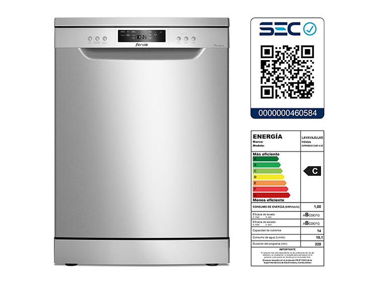 LAVAVAJILLAS FENSA 14 CUBIERTOS EXPERIENCE CARE 14SZ 7