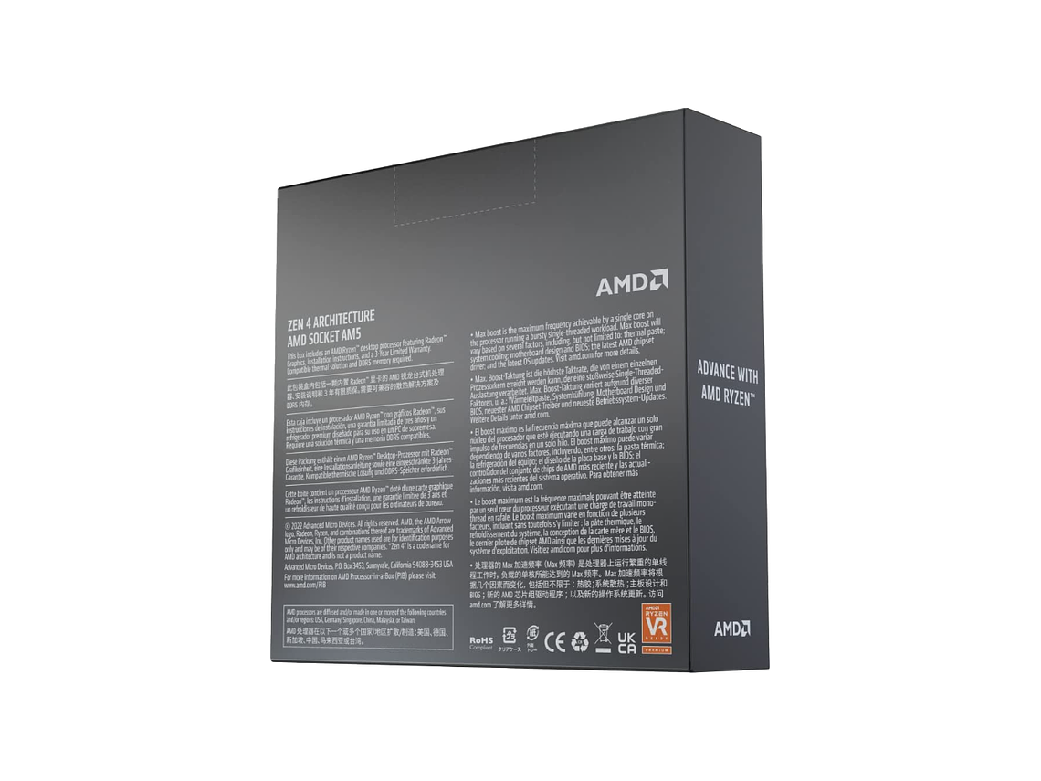 PROCESADOR AMD RYZEN 7 7700X 45GHZ AM5 3