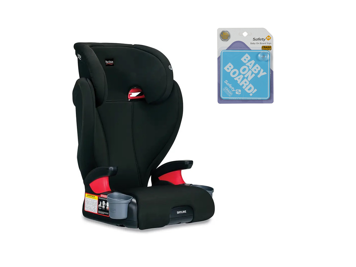 SILLA AUTO BUTACA SKYLINE DUSK + LETRERO BEBE A BORDO 1