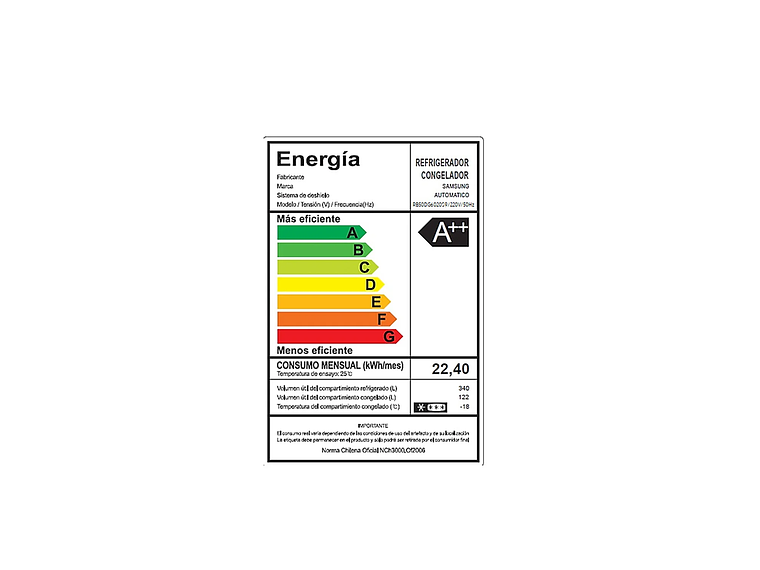 REFRIGERADOR BOTTOM MOUNT 462L FREEZER SPACE MAX 10