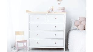 CÓMODA MUDADOR PARA BEBÉ BLANCO | 100 X 100 X 50 CM | MMARS