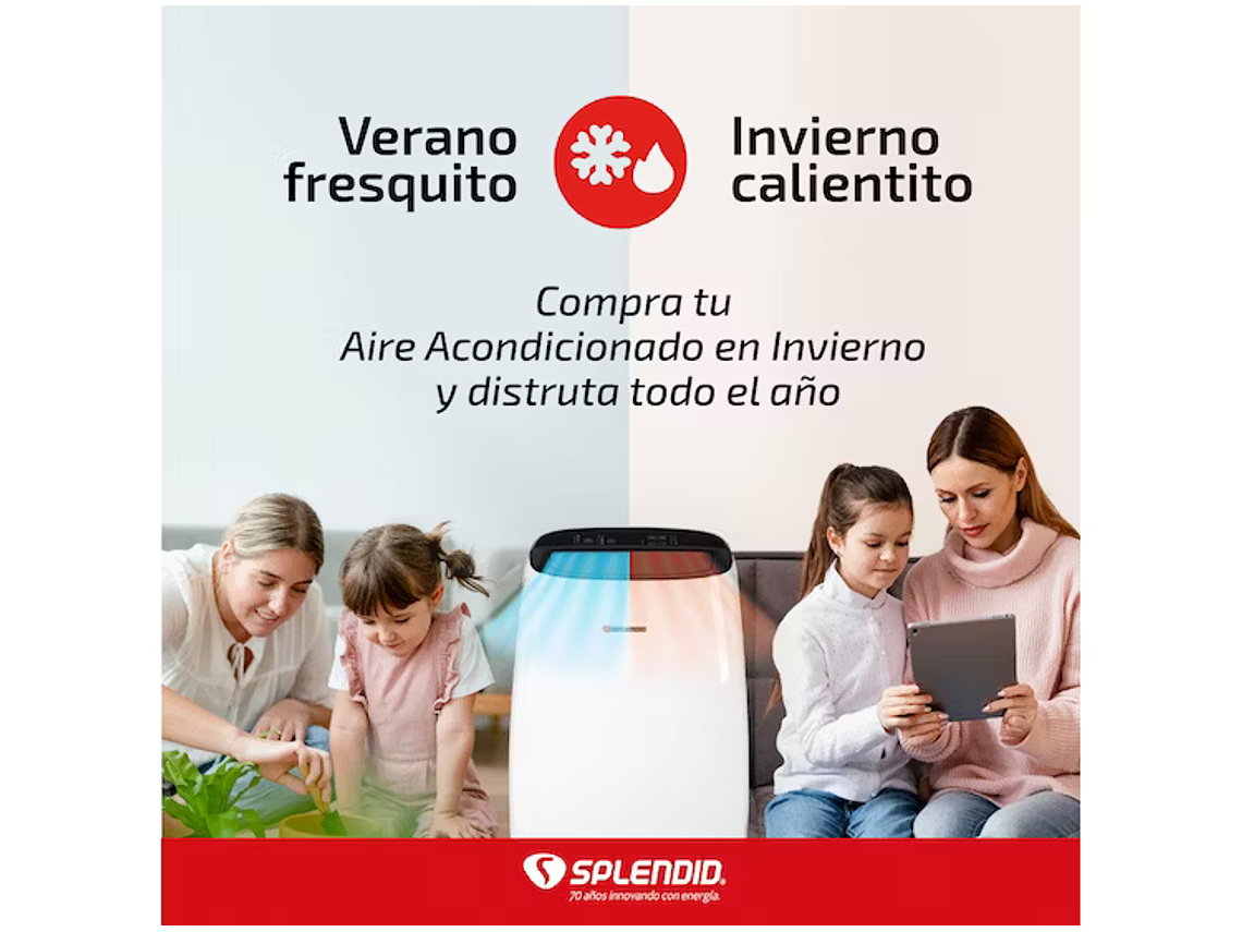 AIRE ACONDICIONADO PORTÁTIL 12000BTU SPLENDID 3