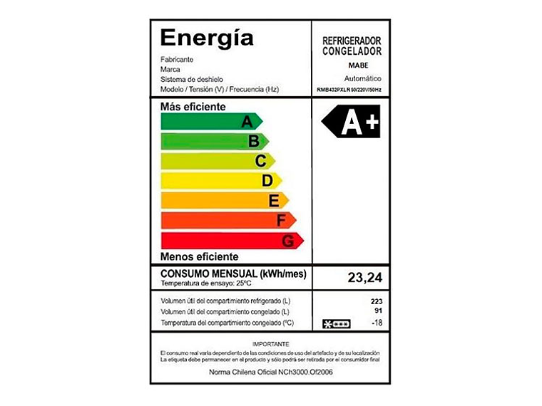  REFRIGERADOR MABE BOTTOM FREEZER NO FROST 360 L RMB432PXLRS0 INOX 10