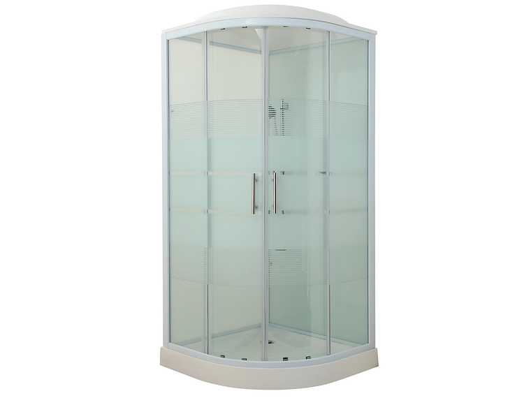 CABINA DE DUCHA CURVA CON LÍNEAS 90X90X215 CM (INCLUYE TECHO Y RECEPTÁCULO) 1