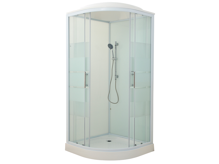 CABINA DE DUCHA CURVA CON LÍNEAS 90X90X215 CM (INCLUYE TECHO Y RECEPTÁCULO) 2