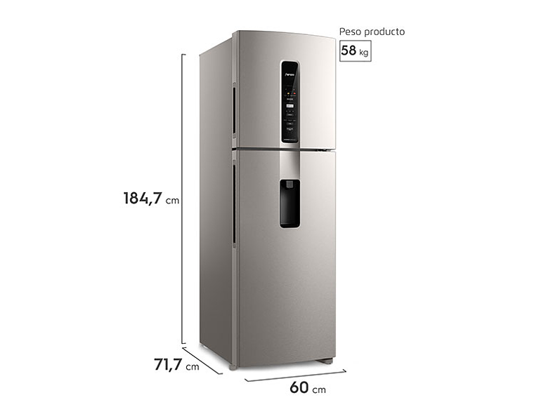 REFRIGERADOR FENSA TOP FREEZER NO FROST 409 L IW45S SILVER 5