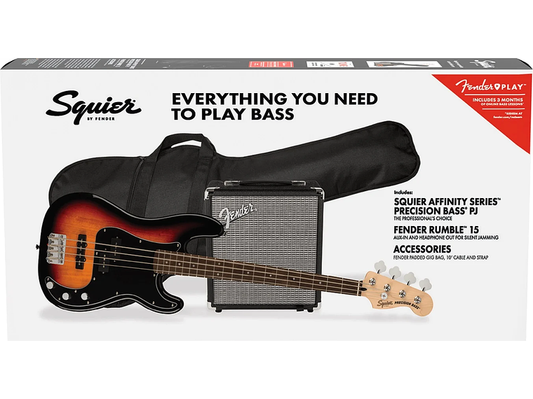 PACK SQUIER BAJO ELÉCTRICO PRECISION BASS PJ AFFINITY 2